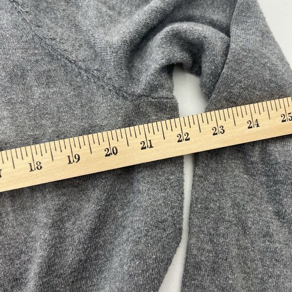 Hot Topic Cardigan Womens M Gray Music Notes Border Hooded Open Front Sweater - Picture 9 of 10